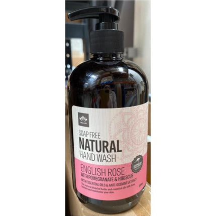 Natural Hand Wash 500Ml- English Rose With Pomegranate & Hibiscus - With Essenti