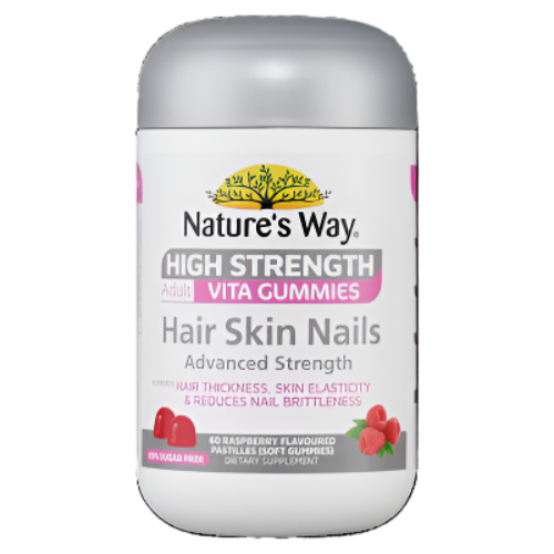 Nature's Way High Strength Adult Vita Gummies Hair Skin Nails 60 Gummies