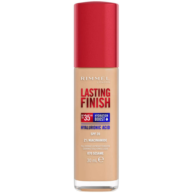 Rimmel Lasting Finish 35HR Foundation SPF20 70 Sesame 30ml - OhYouLuckyDuck.com.au