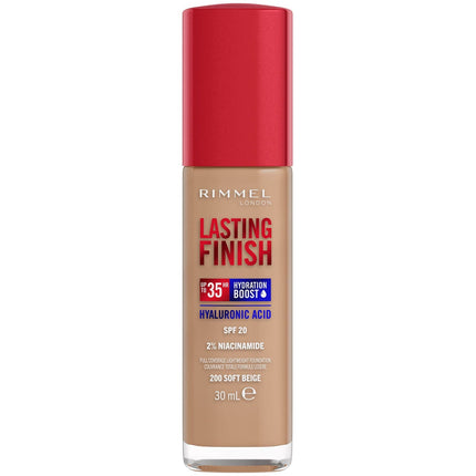 Rimmel Lasting Finish 35HR Foundation SPF20 200 Soft Beige 30ml - OhYouLuckyDuck.com.au