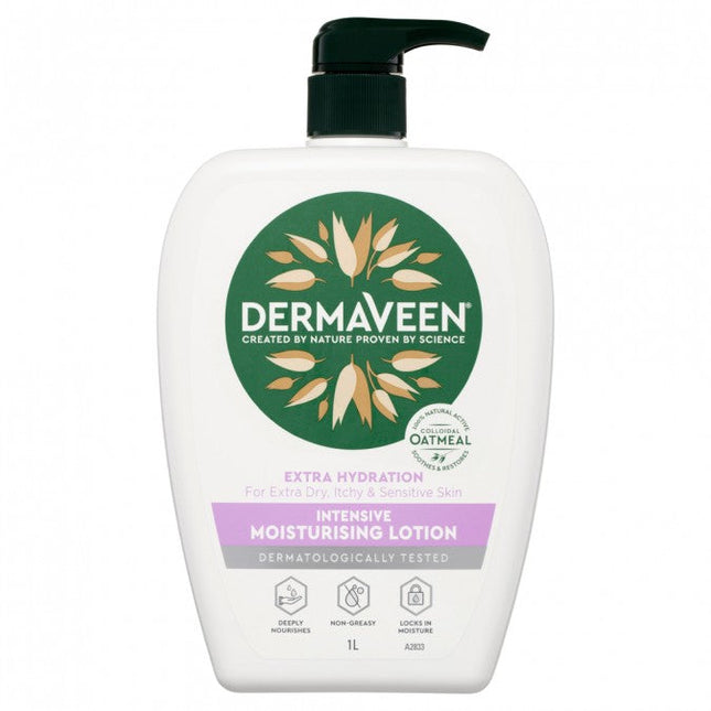 Dermaveen Extra Hydration Intensive Moisturising Lotion 1 Litre - OhYouLuckyDuck.com.au