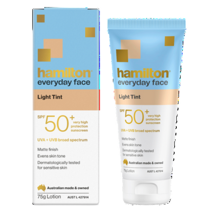 Hamilton Sunscreen Everyday Face Light Tint Spf 50+ 75G