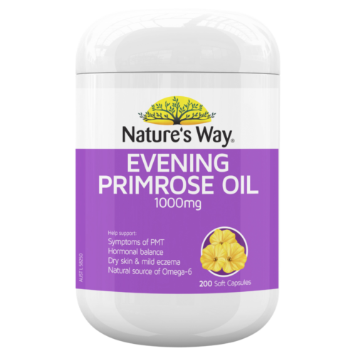 Natures Way 200 Capsules Evening Primrose Oil 1000mg - OhYouLuckyDuck.com.au