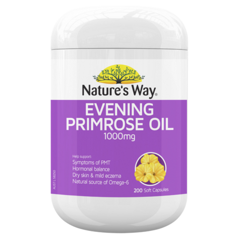 Natures Way 200 Capsules Evening Primrose Oil 1000mg