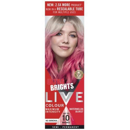 Schwarzkopf Live Colour Ultra Brights Watermelon Burst 75ml - OhYouLuckyDuck.com.au