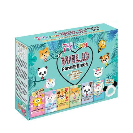 7th Heaven Go Wild Pamper Box Skincare Face Mask Gift Set 85 g