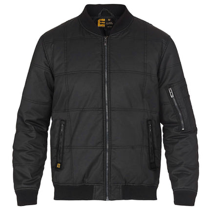 ELEVEN Workwear Stormbreaker Bomber Jacket Canvas PU Coated Charcoal