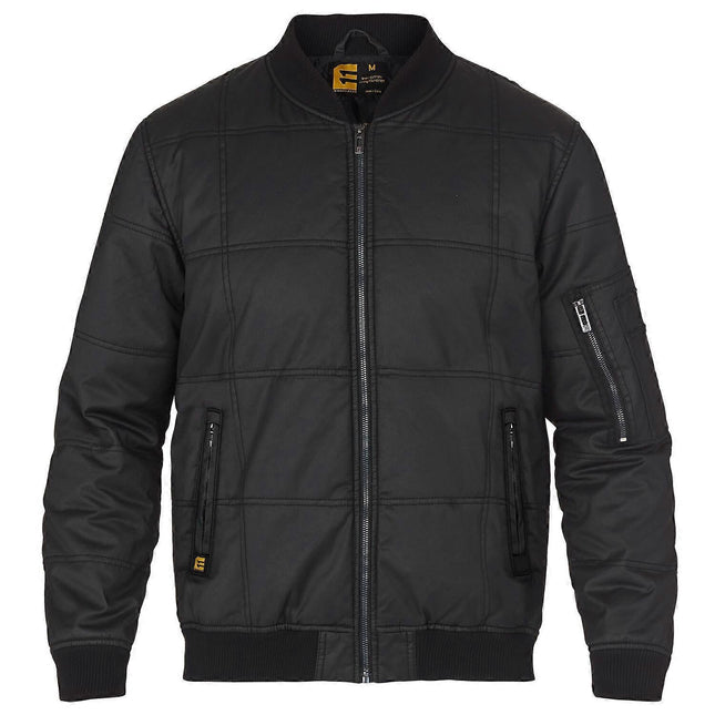 ELEVEN Workwear Stormbreaker Bomber Jacket Canvas PU Coated Charcoal