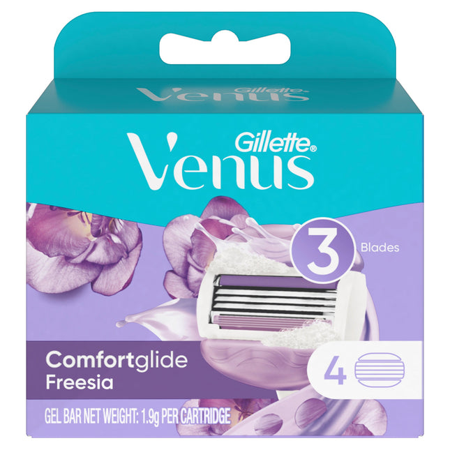 Gillette Venus Comfortglide Freesia Blade Refills 4 Pack