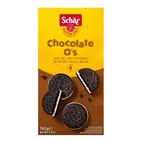Schar Chocolate O's Gluten Free Sandwich Biscuits 165G