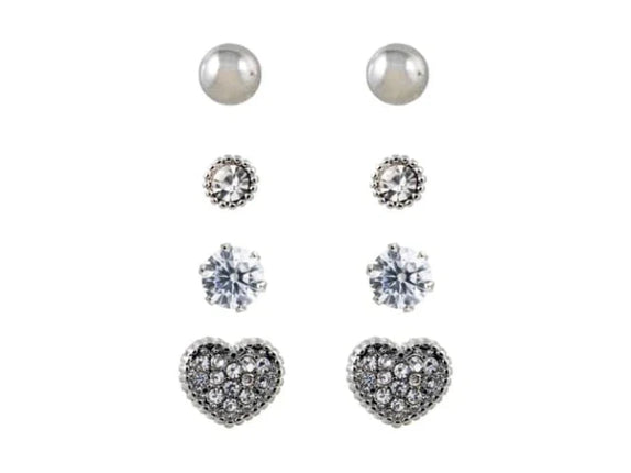 Adnohr Sensation Kids BFF Heart Set Rhodium