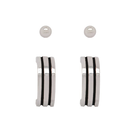 Adnohr Sensation Ball and Hoop Set Rhodium
