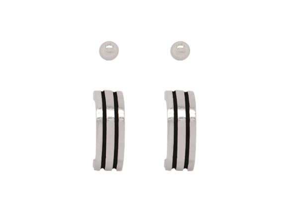 Adnohr Sensation Ball and Hoop Set Rhodium