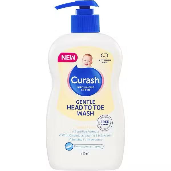 Curash Gentle Head To Toe Wash 400ML - OhYouLuckyDuck.com.au