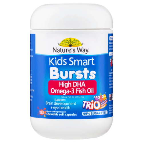 Natures Way Kids Smart Burstlets Omega 3 Fish Oil Trio 180 Capsules - OhYouLuckyDuck.com.au