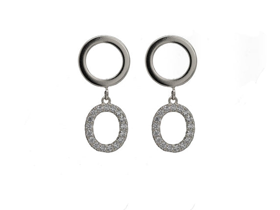 Adnohr 16025 Sensation Circle Drop Rhodium