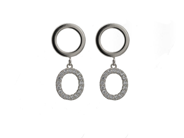 Adnohr 16025 Sensation Circle Drop Rhodium