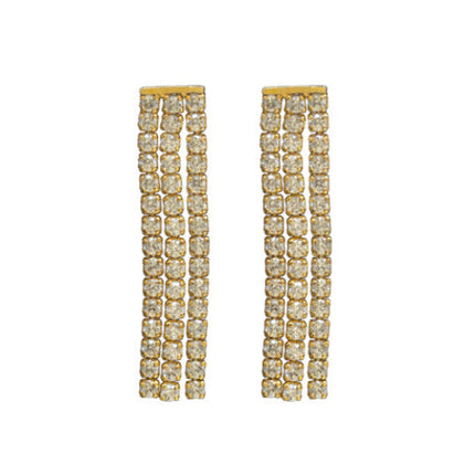 Adnohr Sensation 3 Row Crystal Drop Gold Plated