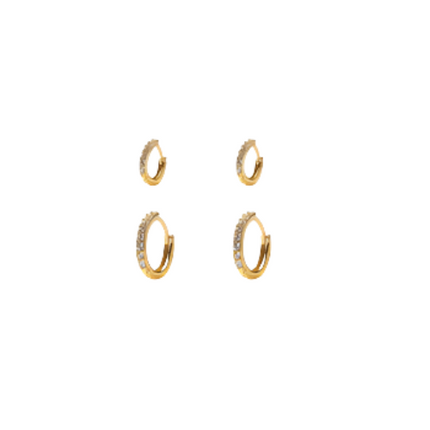 Studex Sensation CZ Huggie Set GP 16034