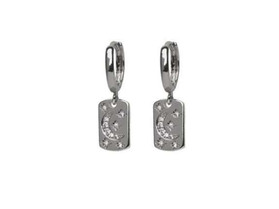 Adnohr Sensation Moon Tag Huggie Rh - OhYouLuckyDuck.com.au