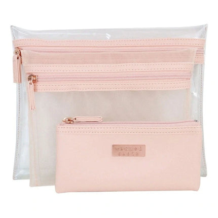 Wicked Sista Jenna Trio Purse Set in Blush Pink