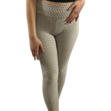 P.O.S.E Fortitude Textured Anti Cellulite Grey Scrunch Butt Lifting Gym Leggings