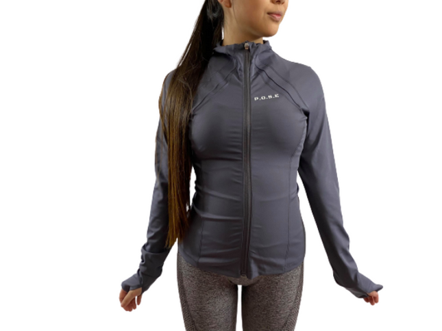 P.O.S.E Long-Sleeve Active Zip Gym Jacket