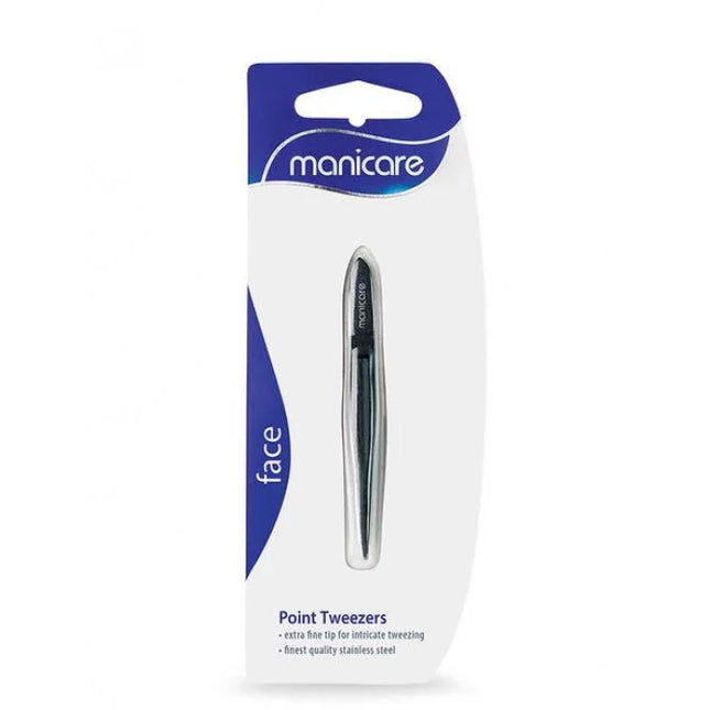 Manicare Point Tweezers Black - OhYouLuckyDuck.com.au