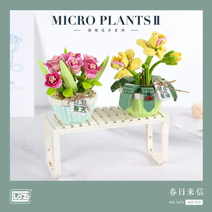 Loz 1936 Watering Pot Plant Flower Pot Building Blocks Set