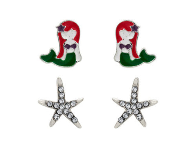 ADN Sensation Kids Mermaid Rhodium Plated Jewellery Set