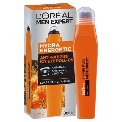 L'Oreal Men Expert Hydra Energetic Cool Eye Roll On 10mL - OhYouLuckyDuck.com.au