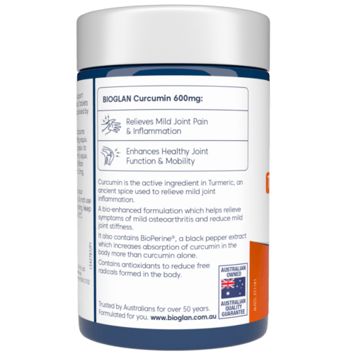 Bioglan Curcumin 600mg 90 Tablets - OhYouLuckyDuck.com.au