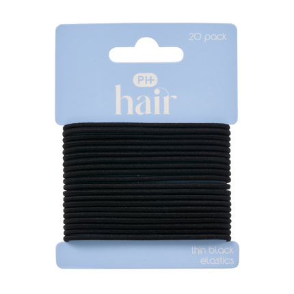 Pharmacy Health Thin Elastics For Black Hair 20 Pack