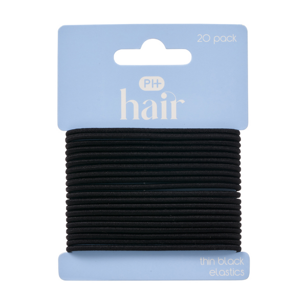 Pharmacy Health Thin Elastics For Black Hair 20 Pack