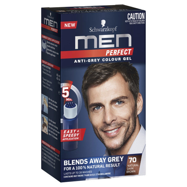 Schwarzkopf Men Anti-Grey Colour Gel 70 Natural Dark Brown
