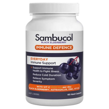 Sambucol Everyday Immune Defence 60 capsules - OhYouLuckyDuck.com.au