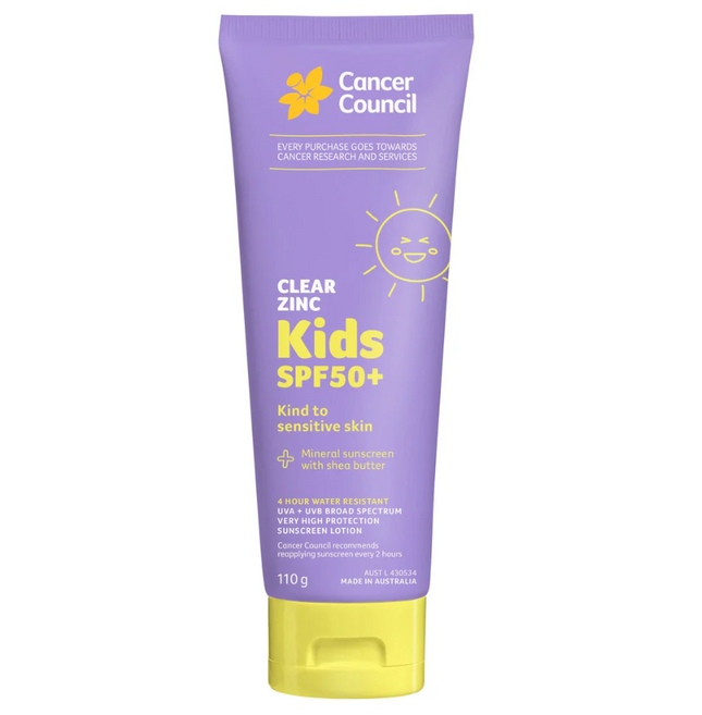 Cancer Council Clear Zinc Kids SPF50+ 110g