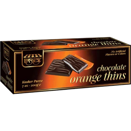 Paskesz Orange Flavoured Chocolate Thins 200G