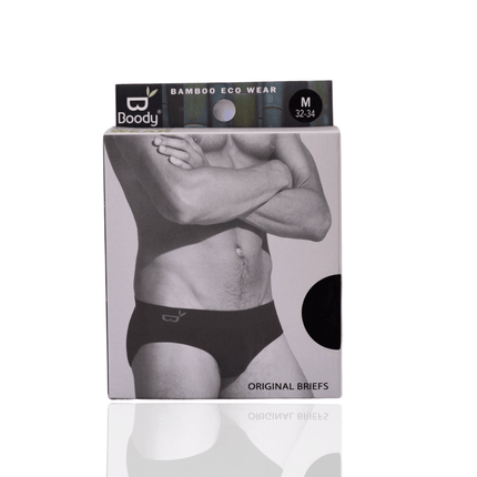 Boody Men's Original Briefs - Black - XL - OhYouLuckyDuck.com.au
