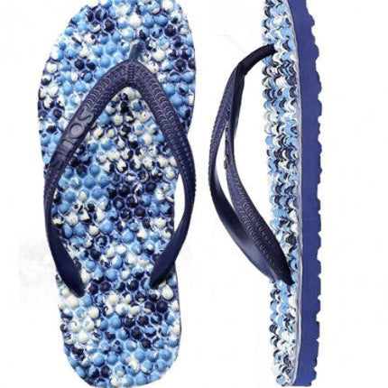Souls Comfort Massage Thongs for Men Blue Multi M12