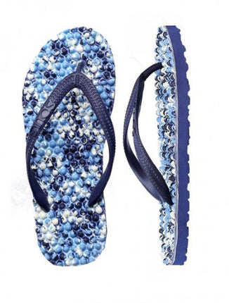 Souls Comfort Massage Thongs for Men Blue Multi M12