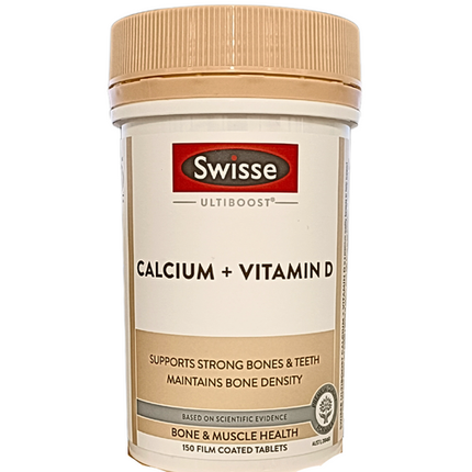 Swisse Ultiboost Calcium + Vitamin D 150 Tablets