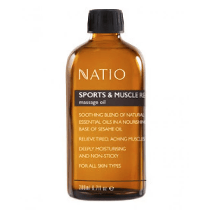 Natio Sports & Muscle Recovery Massage Oil 200ml - OhYouLuckyDuck.com.au