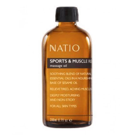 Natio Sports & Muscle Recovery Massage Oil 200ml - OhYouLuckyDuck.com.au