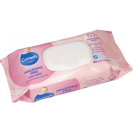 Curash Wipes Fragrance Free 80 - OhYouLuckyDuck.com.au