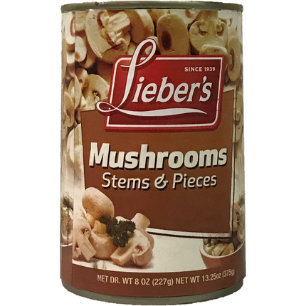 Liebers Canned Sliced Mushrooms in Brine 225G
