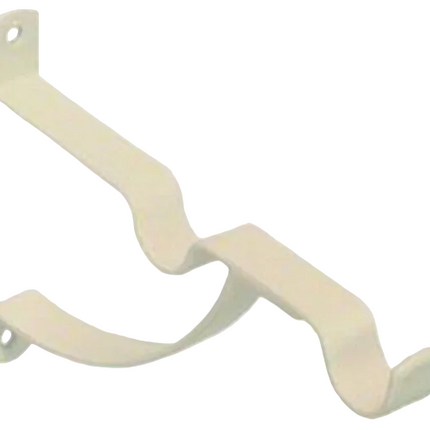 Generic Stayed Double Curtain Bracket White 127mm 2 Pack