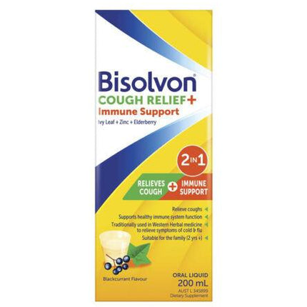 Bisolvon Cough Relief + Immune Support 200mL - OhYouLuckyDuck.com.au