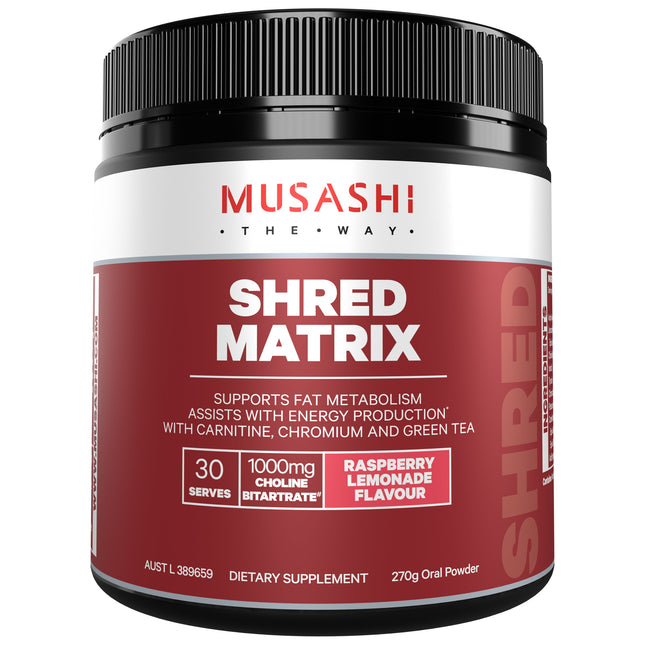 Musashi Shred Matrix Pwd Raspberry Lemon 270g