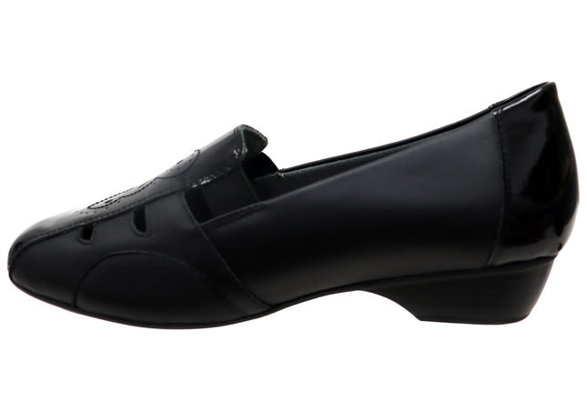 Homyped Tayla Leather Mary Jane Comfort Shoes Black Size 6